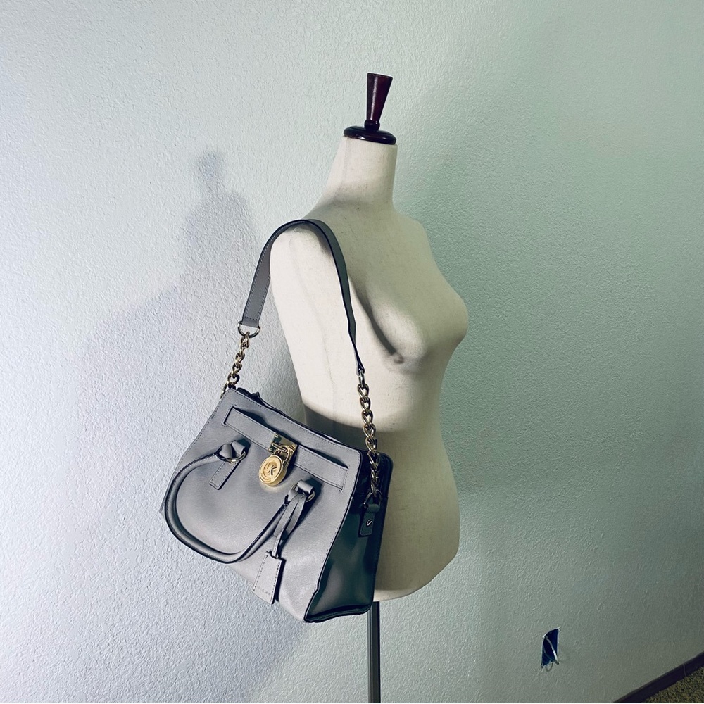 Michael Kors Bags | Michael Kors Hamilton Medium Lock and Key Bag | Color: Gray